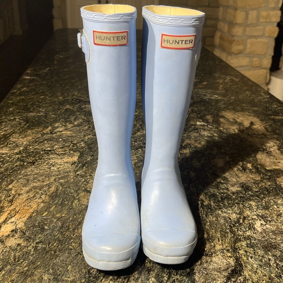 Hunter Shoes Hunter Original Giant Light Blue Welly Rain Boots Big